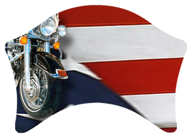 DABAN-332 Biker on US Flag